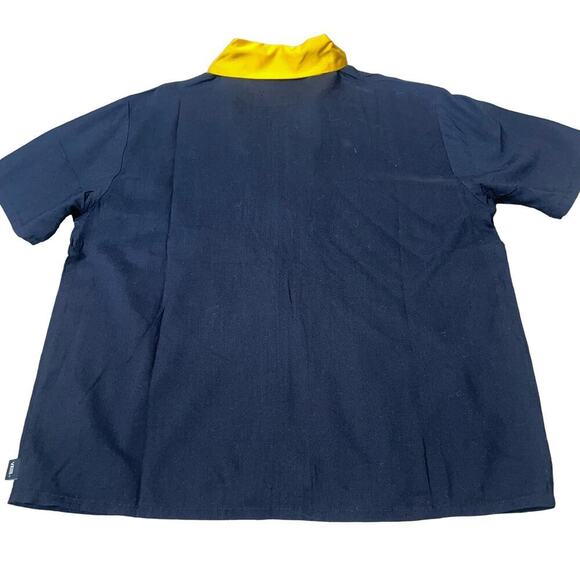 NEW VANS X Curren X Knost Top shirt top bowling yellow black full zip up SZ XS - Picture 6 of 6